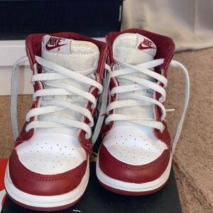 Jordan Kids Red and White Sneakers